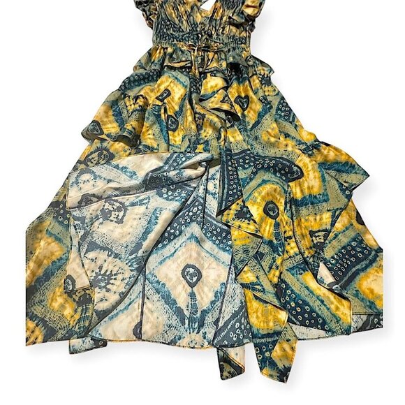 Ulla Johnson Avia Dress,  Silk, 0, NWT blue yellow - Picture 9 of 16
